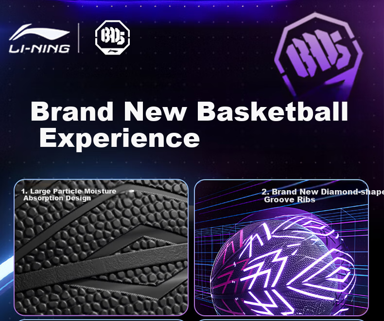 Баскетбольный мяч Li-Ning, размер 7, для взрослых, для игры на улице на цементном покрытии, износостойкий, нескользящий, для соревнований и тренировок, стандартный размер 7, в подарок