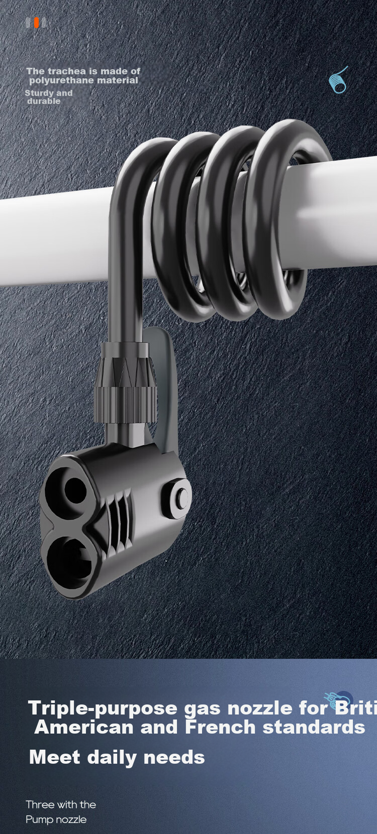 Насос для велосипеда Move iron, ручной, портативный, для велосипедов, электровелосипедов, мотоциклов, баскетбольных мячей, футбольных мячей, игрушечных машинок