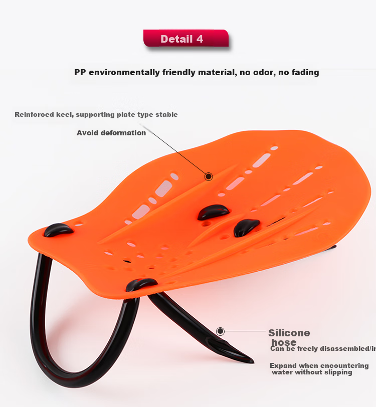 Ласты для плавания YINGFA Freestyle Arm Training, для начинающих, тренировочное оборудование, размер S, оранжевый