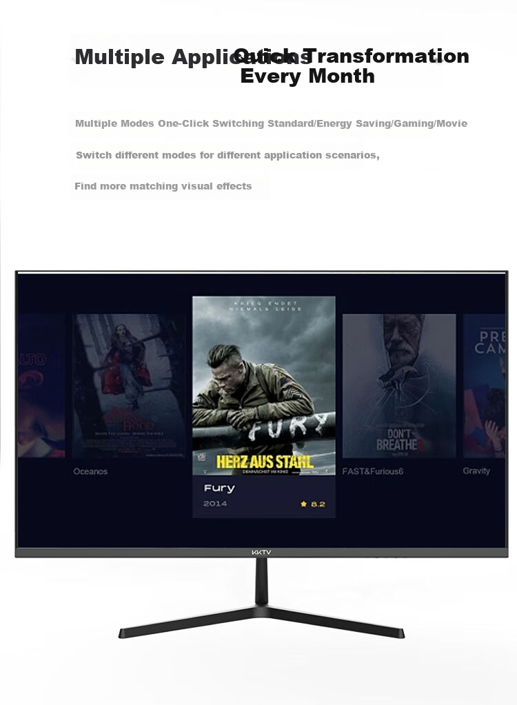 Монитор KKTV KN27FI 27 дюймов, IPS, 1920x1080, 100 Гц, плоский экран, HDMI, VGA, 1 год гарантии