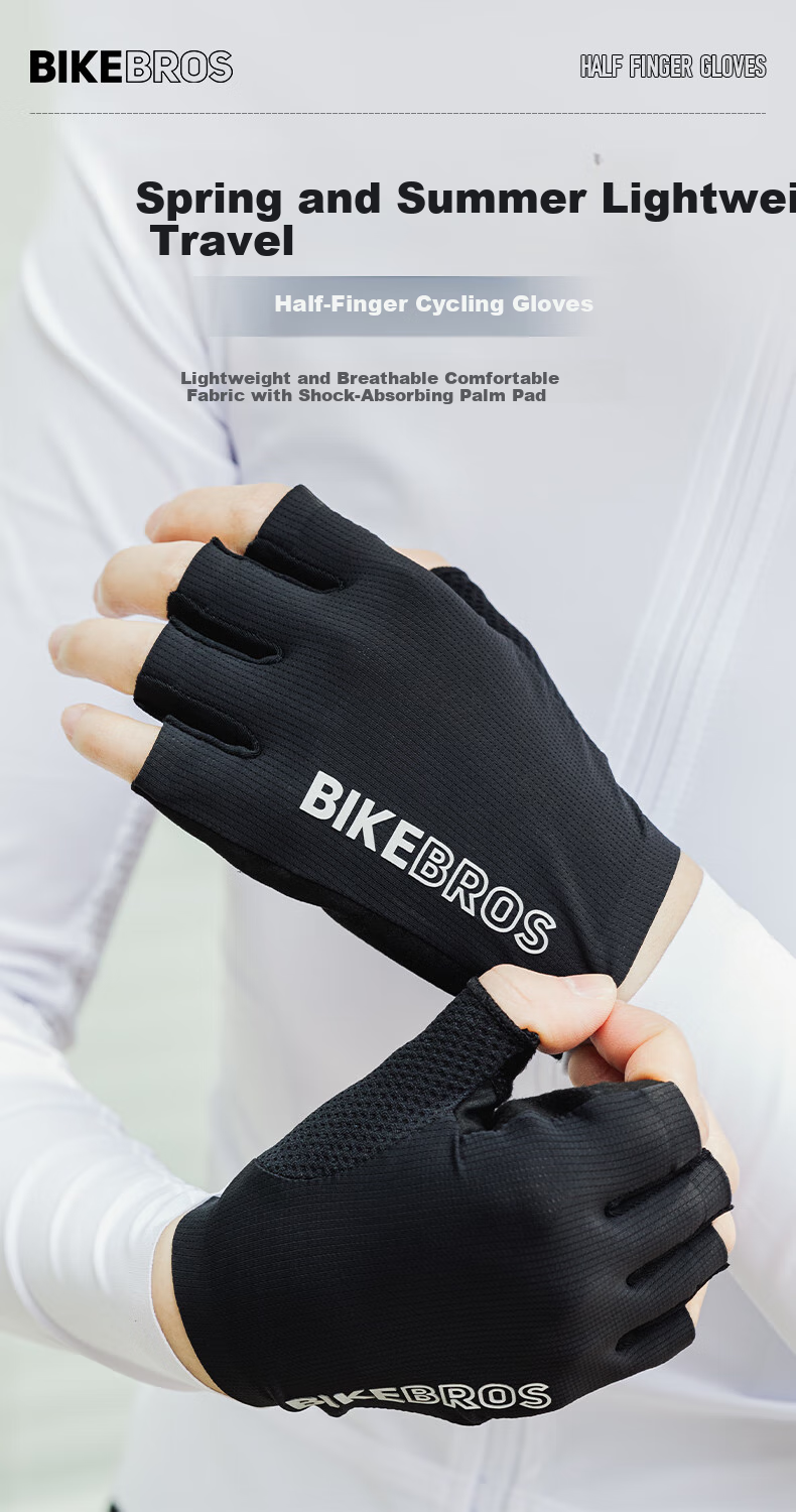 Велосипедные перчатки BIKEBROS, мужские, женские, унисекс, для горного и шоссейного велосипеда, с защитой от ударов, летние, белые, размер L