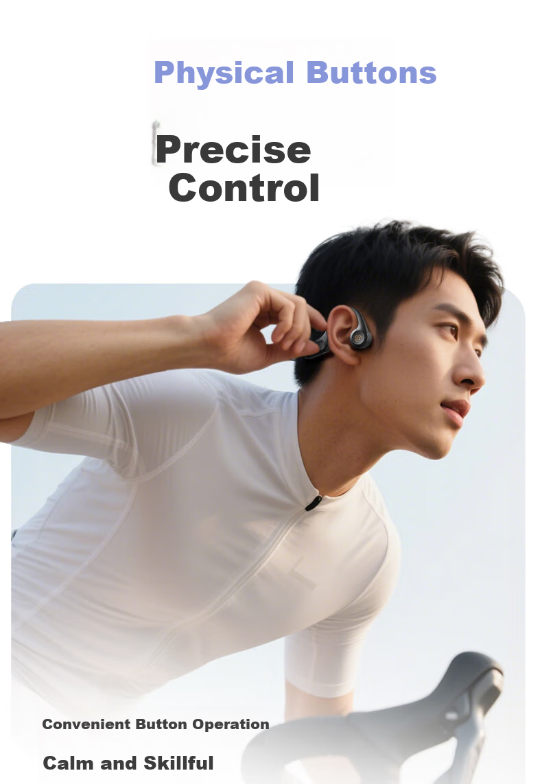 Беспроводные наушники Aigo G03Pro с костной проводимостью, спортивные, водонепроницаемые IP68, 32 ГБ, MP3, Bluetooth 6.0, для бега, велоспорта, черные