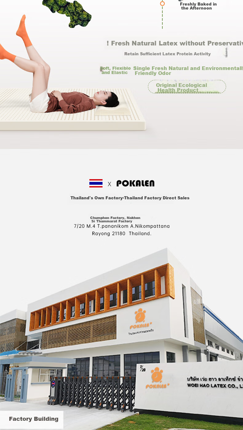 Натуральная латексная подушка POKALEN, импортированная из Таиланда, для взрослых, поддержка шейного отдела позвоночника, королевская натуральная каучуковая подушка, без силикона