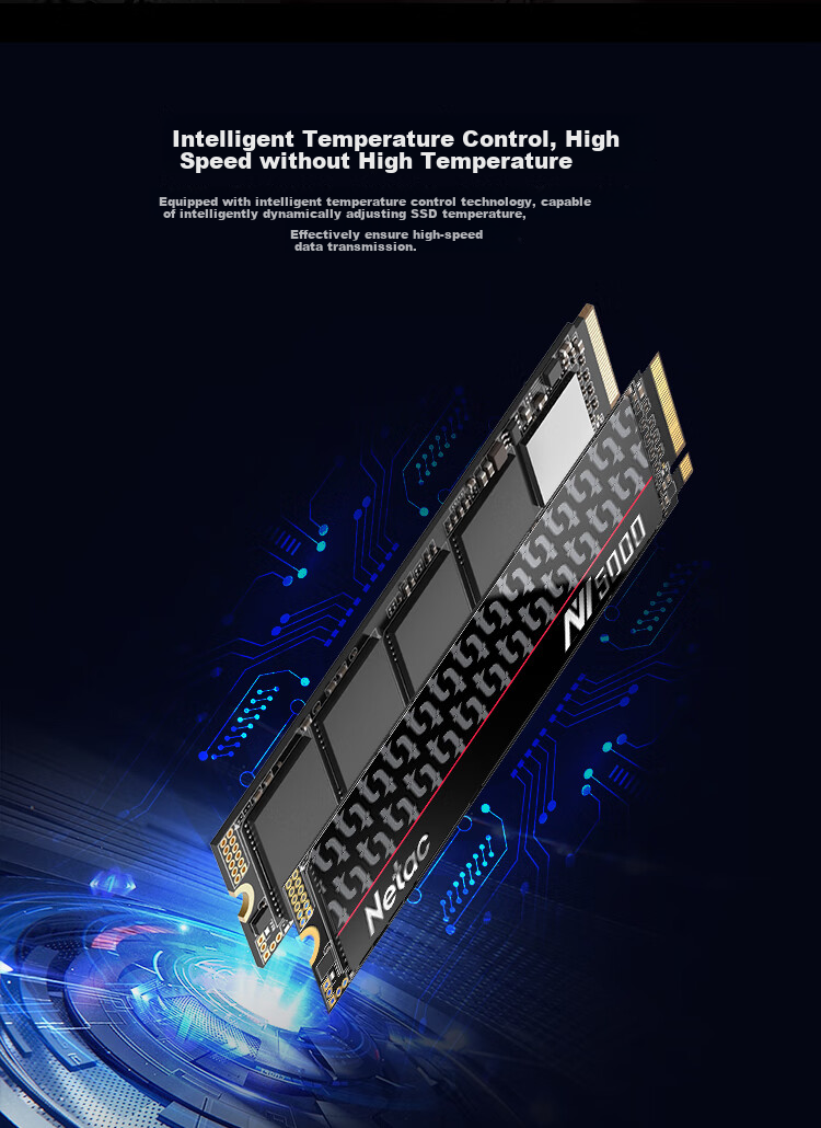 Твердотельный накопитель Netac NV5000-T, 1 ТБ, M.2, NVMe PCIe 4.0 x4, скорость чтения 4800 МБ/с