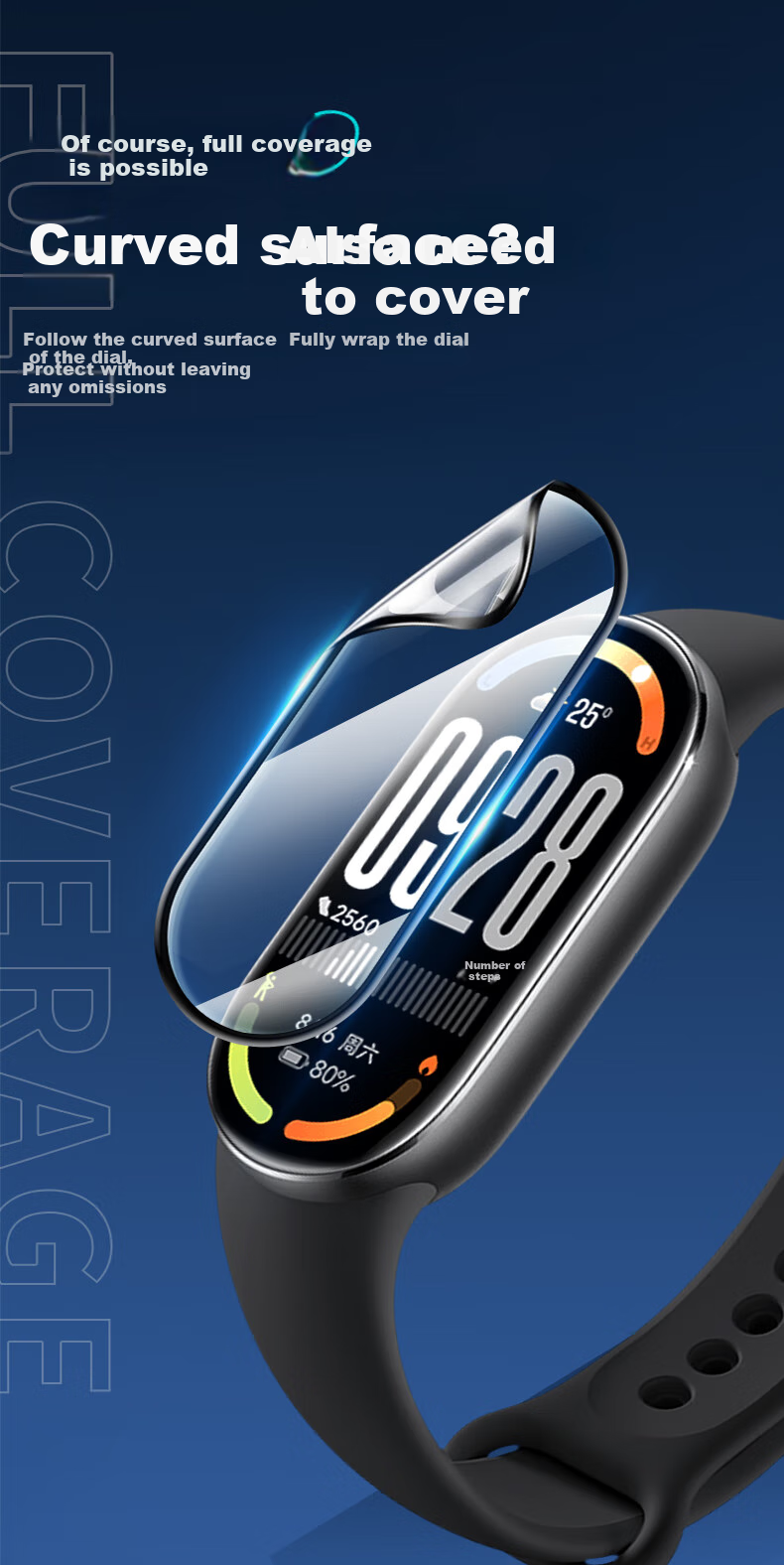 Защитная пленка для Xiaomi Mi Band 10 Smorss, комплект из 2 шт., противоударная, противоцарапийная, прозрачная