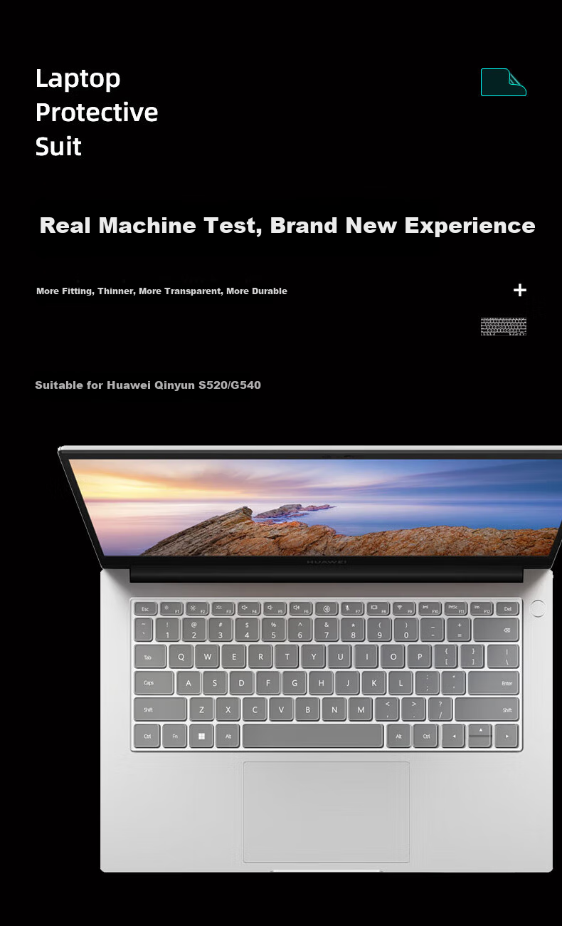 Защитная пленка для клавиатуры Jiasu для Huawei Qingyun S520/G540, 14 дюймов, прозрачная, невидимая