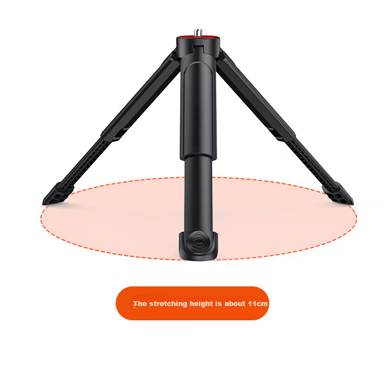 BIAZE JS33 штатив-монопод для экшн-камер DJI Pocket 3, Action 4/5 Pro, выдвижной настольный штатив с интерфейсом 1/4 дюйма, подставка для прямой трансляции