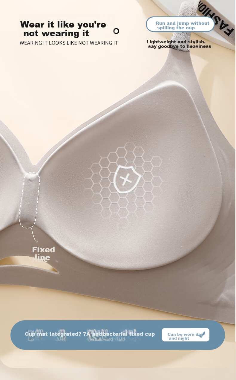 Бюстгальтер GUJIN Seamless Bra, бесшовный, для женщин, тонкие бретели, пуш-ап, поддерживающий, корректирующий, красивый дизайн спины, тонкий стиль, увеличивающий грудь, телесный цвет