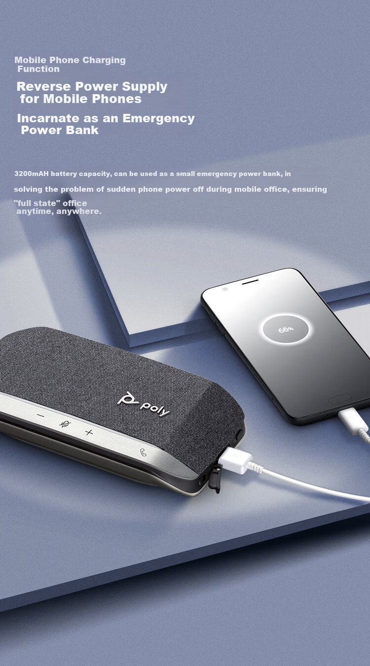 Микрофон для видеоконференций POLY SY20, USB, беспроводной Bluetooth, полнодуплексное аудиоустройство, сертифицировано Tencent Meeting