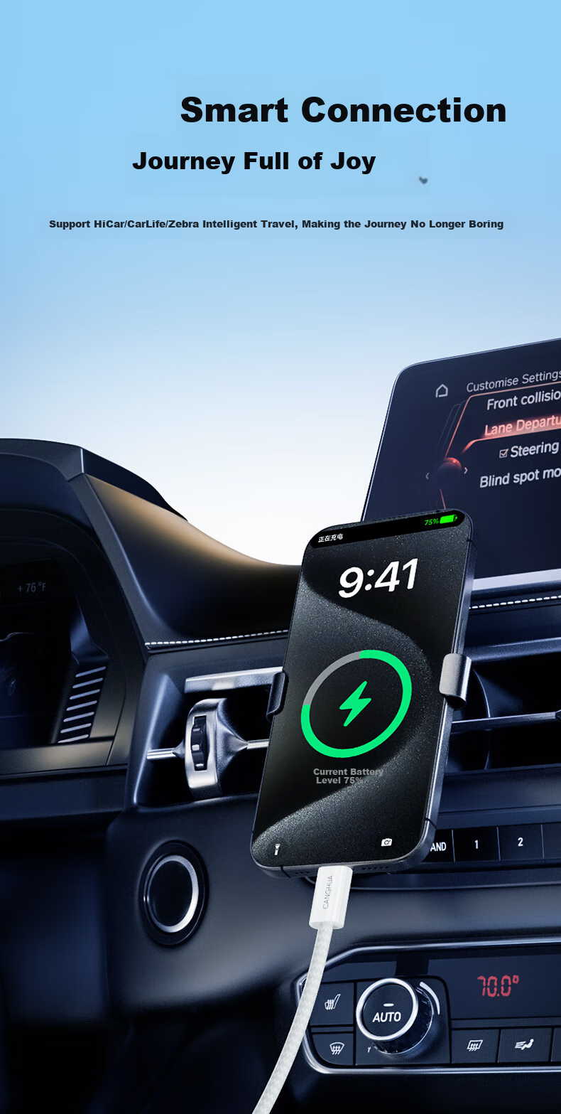 Кабель CangHua USB Type-C для быстрой зарядки, 6A, 1 метр, белый
