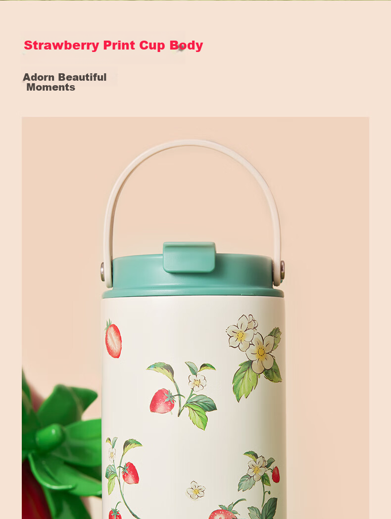 Термокружка Starbucks Berry Good Time Series, 800 мл, для мужчин и женщин, из нержавеющей стали 304/316L, с двойным горлышком, для горячих и холодных напитков, подарок на День святого Валентина