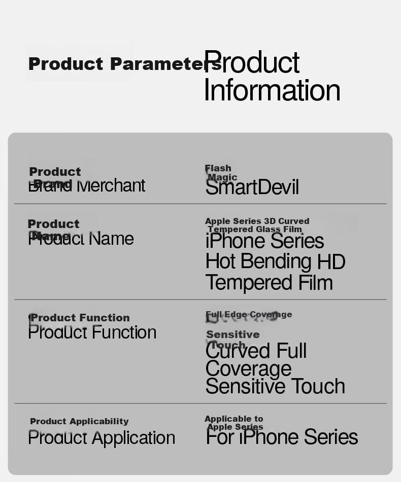 Защитное стекло SmartDevil для Apple iPhone 17 Pro, 0.18 мм, противоударное, пылезащитное, антибликовое, 3D