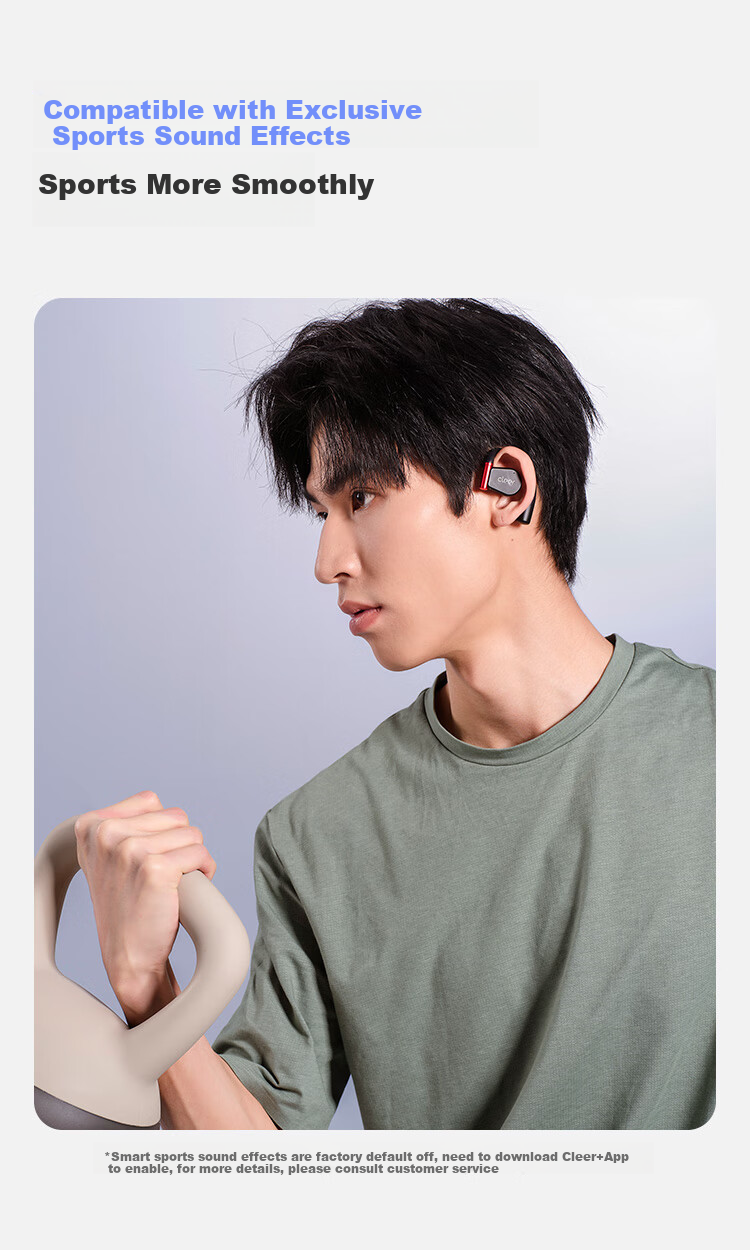 Беспроводные наушники Cleer ARC3 с открытым ухом, спортивные Bluetooth-наушники с долгим аккумулятором, AI-гарнитура с Dolby Atmos, звездный черный