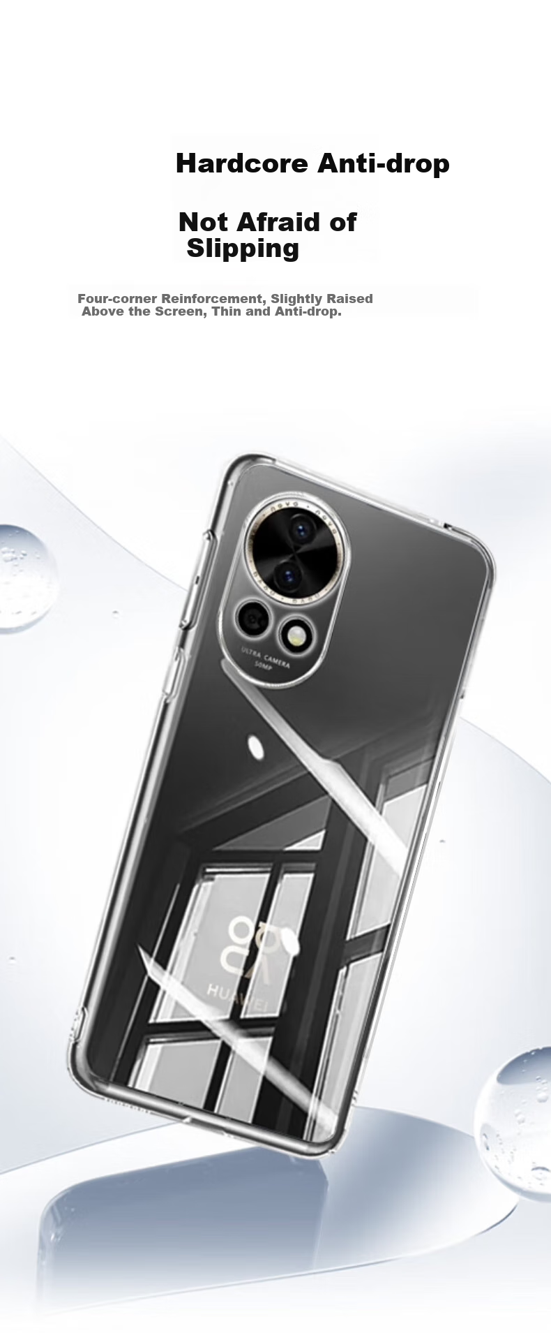 Чехол для телефона Snowkids для Huawei Nova 13/12, полная защита объектива, противоударный мягкий чехол, ультратонкий полностью прозрачный, сохраняет оригинальный внешний вид телефона, подходит для мужчин и женщин