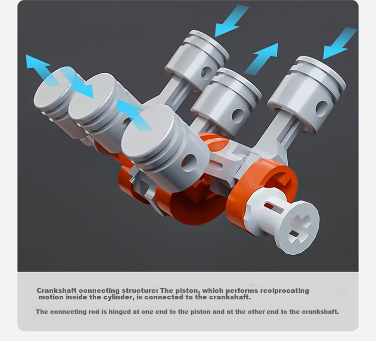 Конструктор ONEBOT V6 Engine Model, сборная модель двигателя, 14+, 400+ деталей, подарок