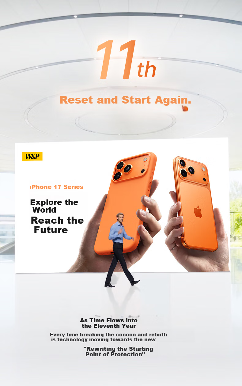 Чехол W&P для Apple iPhone 17 Pro Max, силиконовый, с магнитной зарядкой MagSafe, цвет "Айма Оранж"