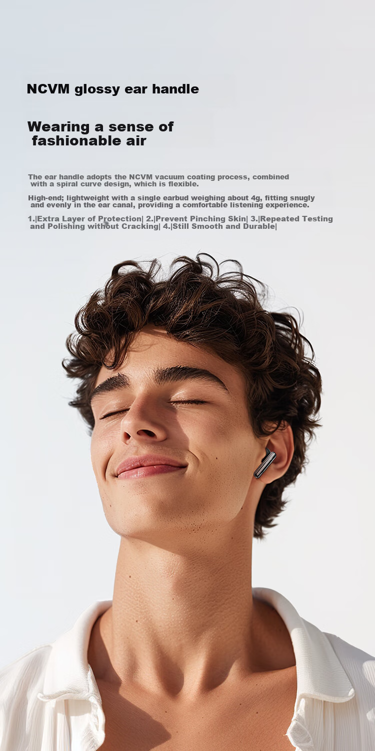 Беспроводные наушники QCY AilyBuds Clear True Wireless Bluetooth с 4 микрофонами для шумоподавления, ветрозащитой, спортивные, совместимые со всеми смартфонами, фиолетовые