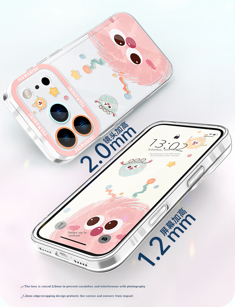 Чехол для телефона Keliman Princess Rich Girl для iPhone 17 Pro, силиконовый, прозрачный, с защитой камеры, противоударный, мультяшный стиль, розовый