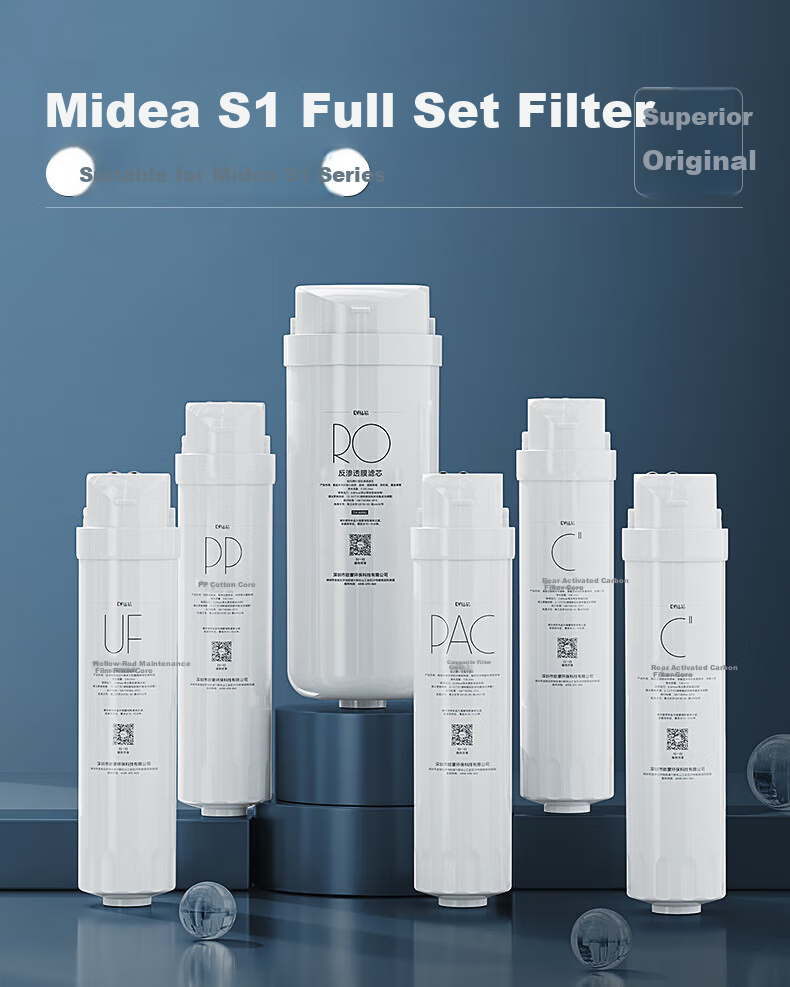 Универсальный фильтр для воды Zuanxin, совместимый с Midea S1, Hualing, Dama, MU135/M3, 75G