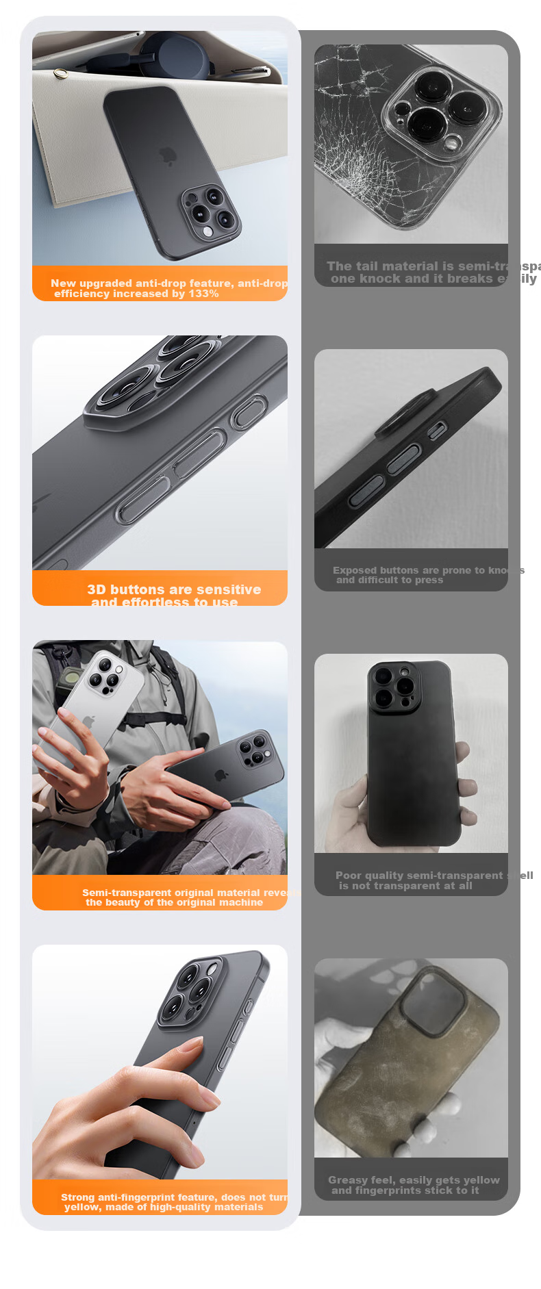 Чехол Mofei для iPhone 16 Pro Max, магнитный, ультратонкий, противоударный, полупрозрачный, с рассеиванием тепла, матовый, для мужчин и женщин, с защитным стеклом, прозрачно-белый