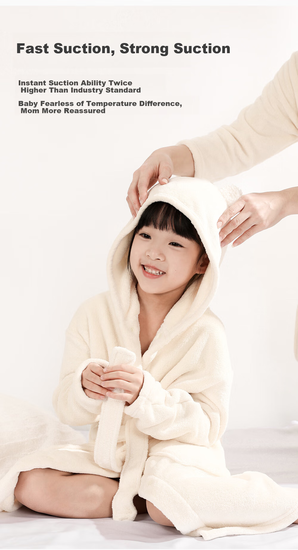 Детский халат Xiaofanshupotatokids, впитывающий и быстросохнущий, с капюшоном, накидного типа для мальчиков и девочек, для детей старшего возраста, антибактериальное полотенце 7a