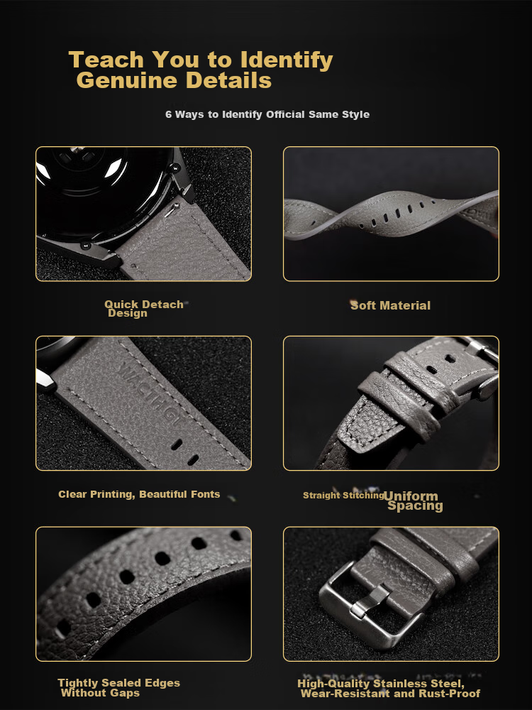 Ремешок Watchbond из натуральной кожи для Huawei Watch GT6 Pro/Watch5/GT6, GT5/GT5 Pro/GT4/3/2/GT3 Pro/Buds, мужской, 46 мм