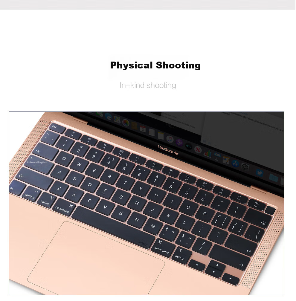 Защитная пленка для клавиатуры Jichuan Apple MacBook Air 13.3-Inch M1 (2020) TPU, ультратонкая, прозрачная, водонепроницаемая, пылезащитная