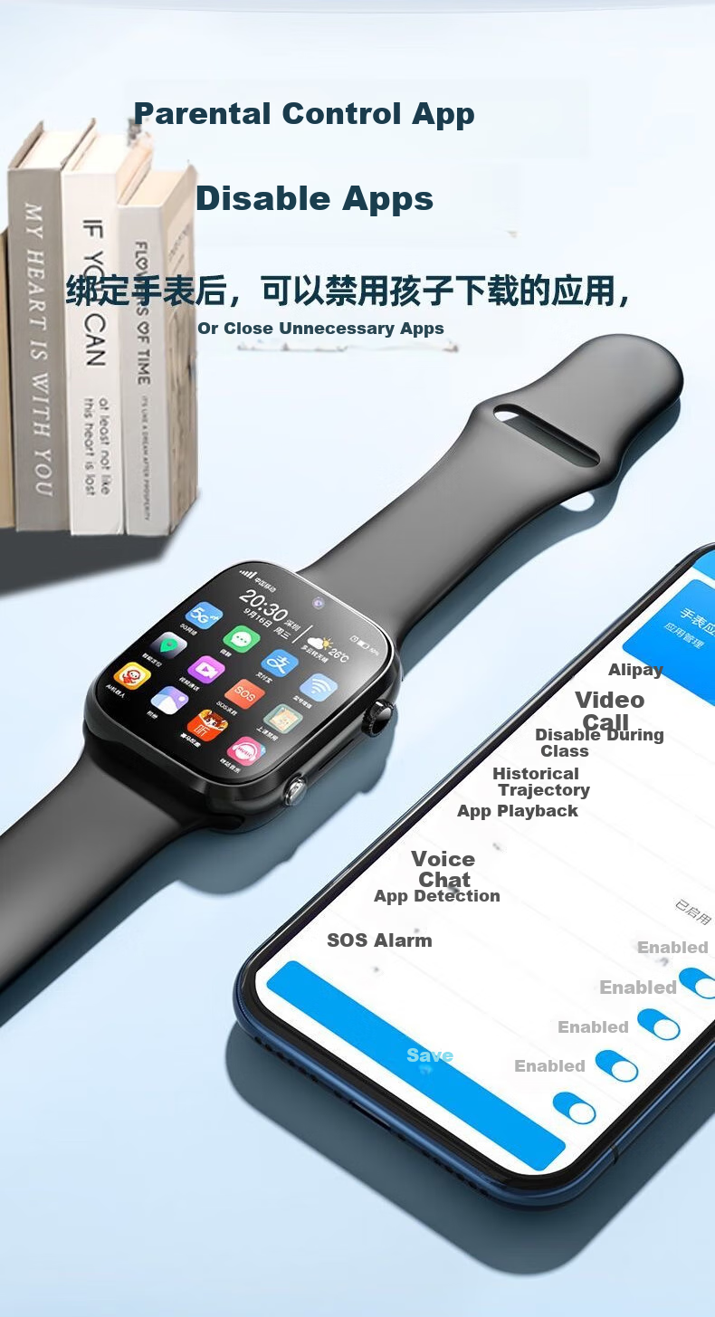 Смарт-часы dosmet Huawei HarmonyOS совместимые для Apple iPhone IOS, 5G, слот для SIM-карты, поддержка полной сети, водонепроницаемые, GPS позиционирование, видеозвонки, для школьников, мальчиков и девочек
