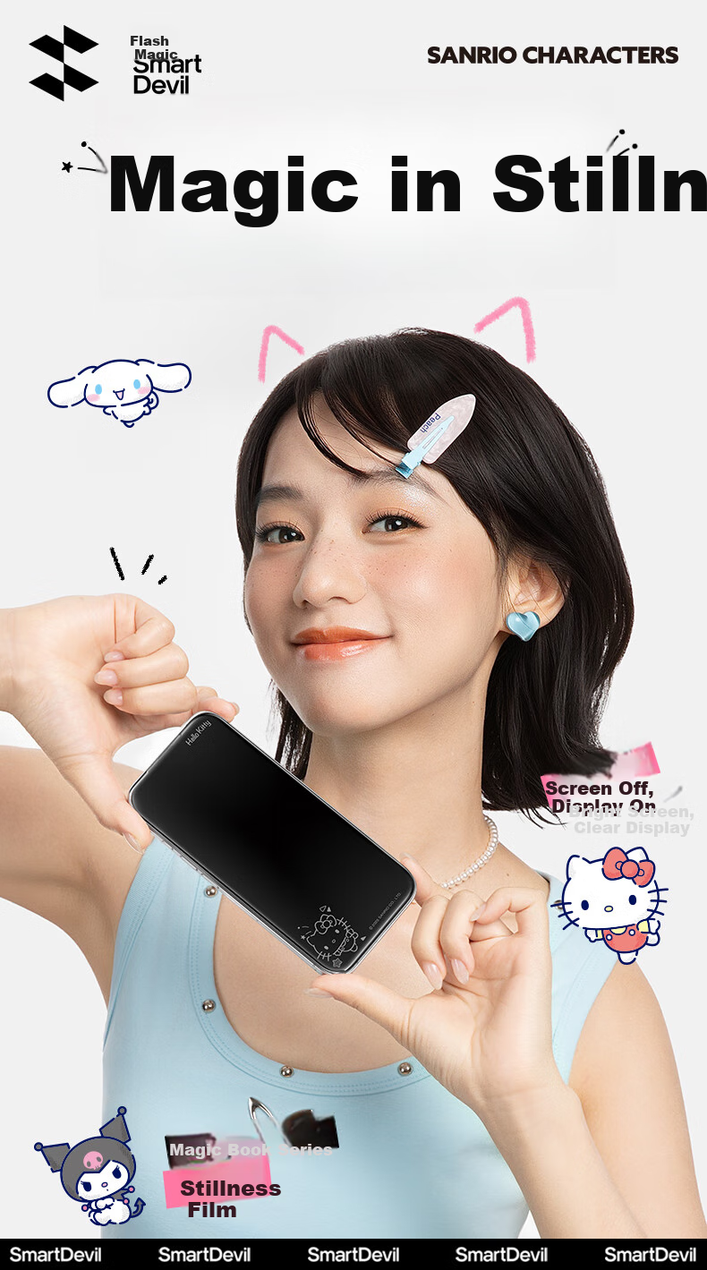 Защитное стекло SmartDevil [Sanrio Official License] для iPhone 17 Pro, прозрачное, 2 шт.