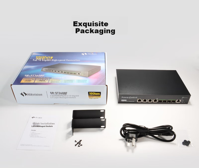 Xiliweishi SR-ST3408F - управляемый коммутатор 3-го уровня, 8 портов (4x10GbE + 4x10Gb SFP+), 160 Гбит/с
