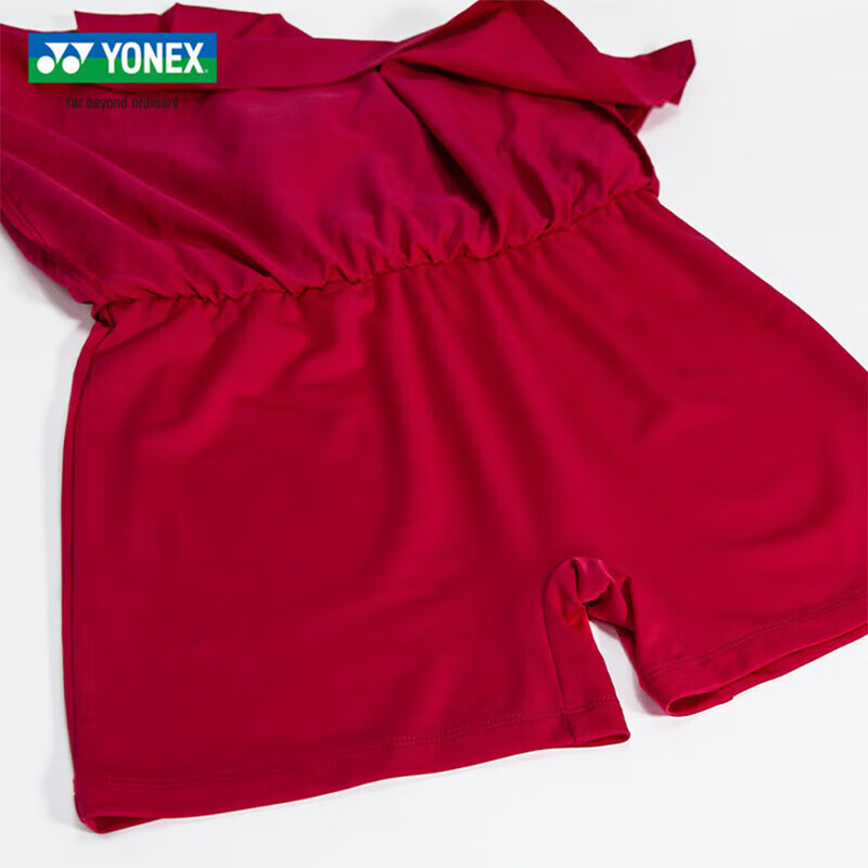 Женская юбка для бадминтона YONEX 220075BCR, профессиональная, впитывающая пот, дышащая, цвет вишневый красный, размер L