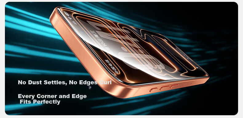Защитное стекло SmartDevil для iPhone 17 Pro Max, 3D горячее изгибание, Corning Glass, ультратонкое 0.18 мм, противоударное, пыленепроницаемое, антибликовое