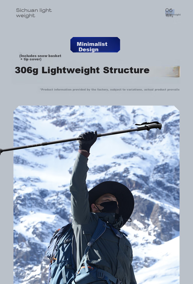 Треккинговые палки SupFire Outdoor Hiking Pole, алюминиевый сплав, телескопические, для детей и пожилых, легкие, с амортизацией, для походов и альпинизма