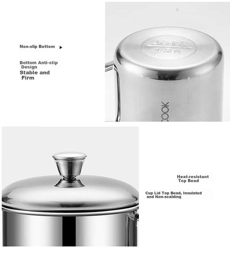 Кружка для воды MAXCOOK из нержавеющей стали 316L, детская, с ситечком для чая, студенческая, с крышкой и ручкой, 240 мл