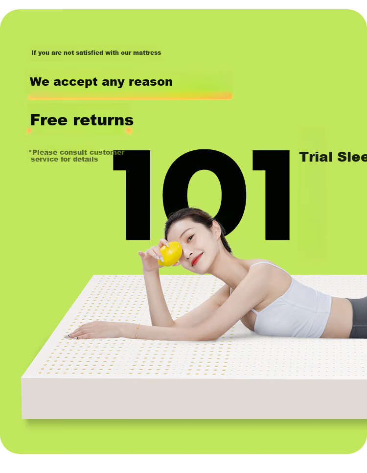 Матрас Jinxiangshu Tai Shu Latex Mattress, натуральный латекс из Таиланда, для дома и студентов, 1.5*2 метра, средней жесткости