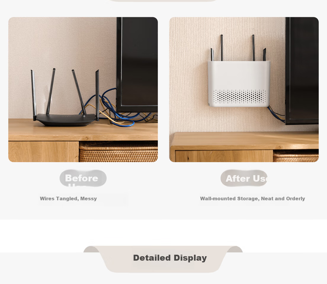 Настенный органайзер для роутера Lanjiaoluo, полка для Wi-Fi, без сверления, для ТВ-приставки, модема и удлинителя