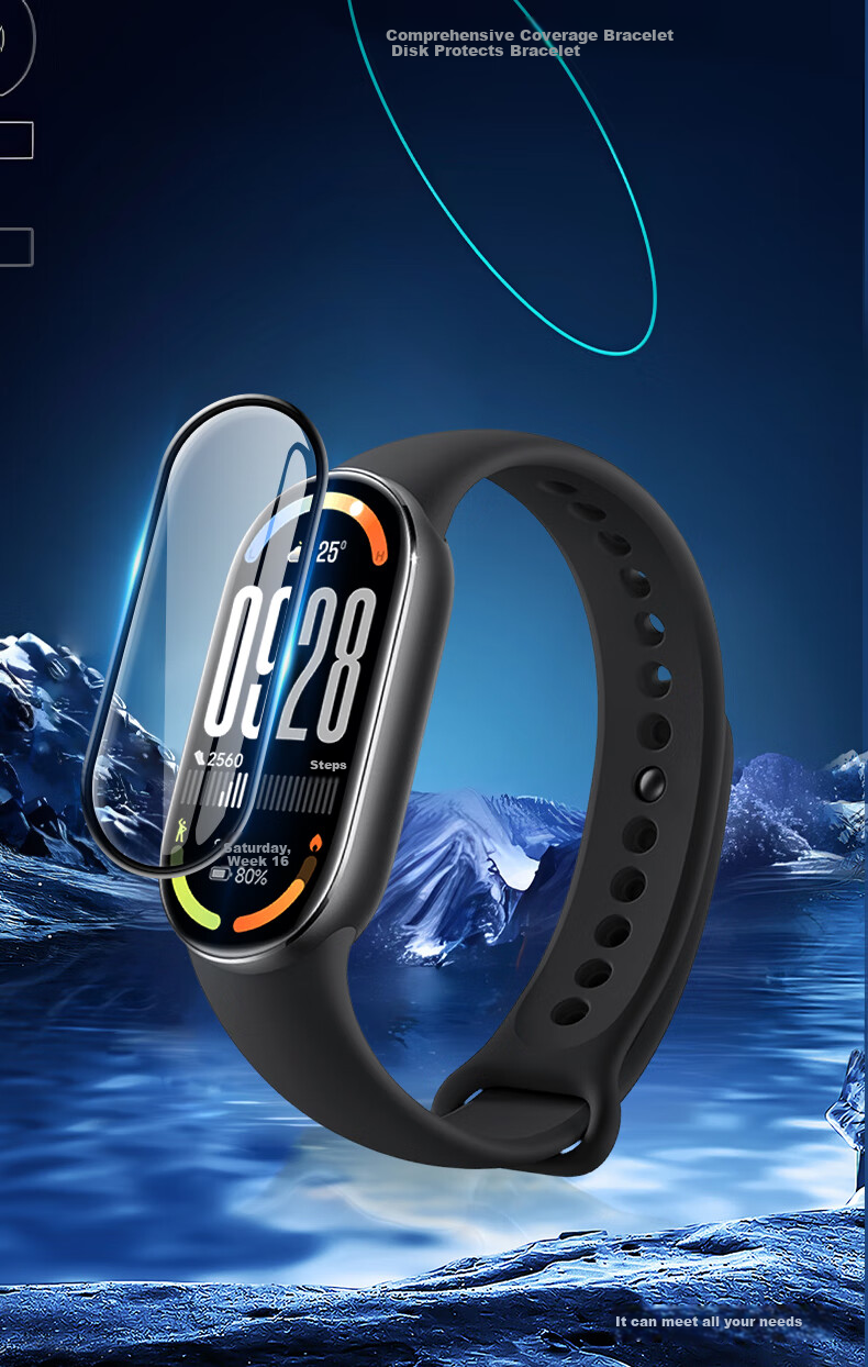 Защитная пленка для Xiaomi Mi Band 10 Smorss, комплект из 2 шт., противоударная, противоцарапийная, прозрачная