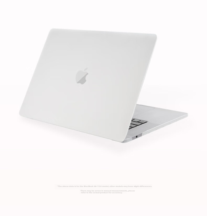 Защитный чехол Snowkids для Apple MacBook Air 13.6" M4/M3/M2, тонкий, матовый, белый