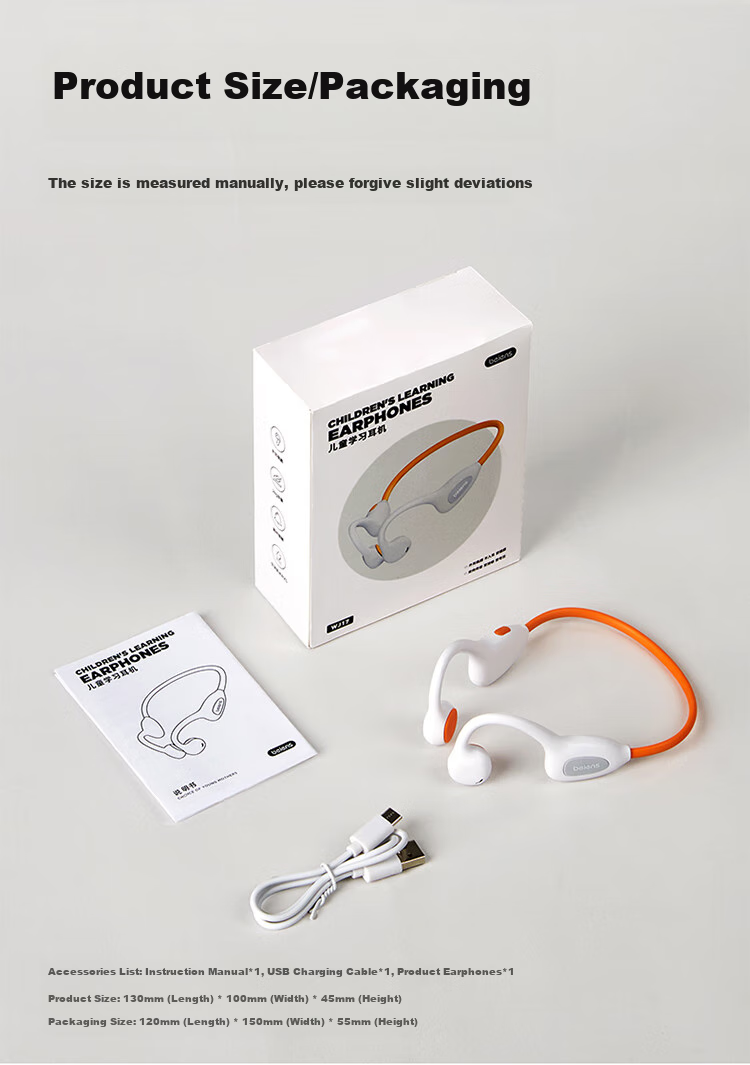 Детские наушники Beinshi, беспроводные Bluetooth, с костной проводимостью, для детей 6-12 лет, для чтения, онлайн-уроков и защиты слуха
