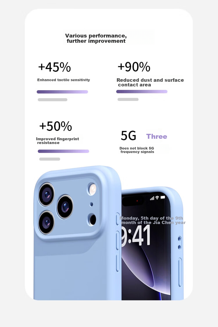 Чехол для Apple iPhone 17 Pro Max Zhilangni, жидкий силикон, защита камеры, противоударный, ультратонкий, синий