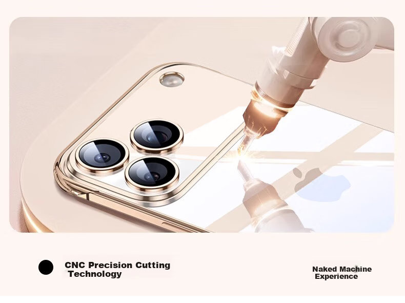 Чехол Hongzhuo для iPhone 17, прозрачный, с гальваническим ободком, ультратонкий, с защитой от ударов и рассеиванием тепла, простой дизайн, серебристый титан