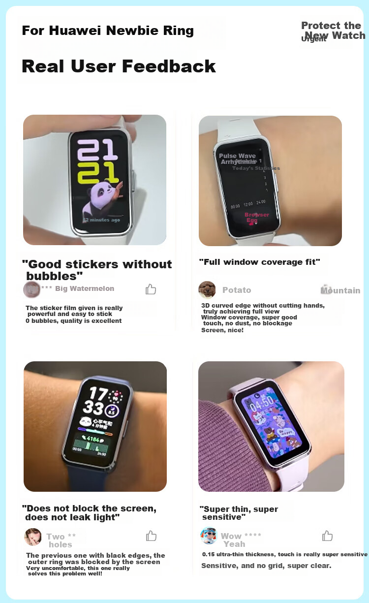 Защитная пленка Mohou для Huawei Band 10, гидрогелевая, полная защита экрана, противоотпечатковая, мягкая пленка, 2 шт.