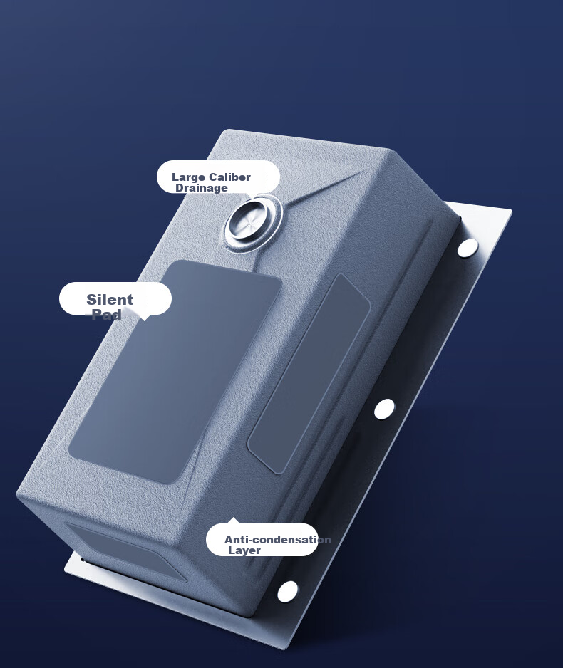 Кухонная мойка Haier H02, большая, одинарная, из нержавеющей стали 304, нано-покрытие, 75x45 см