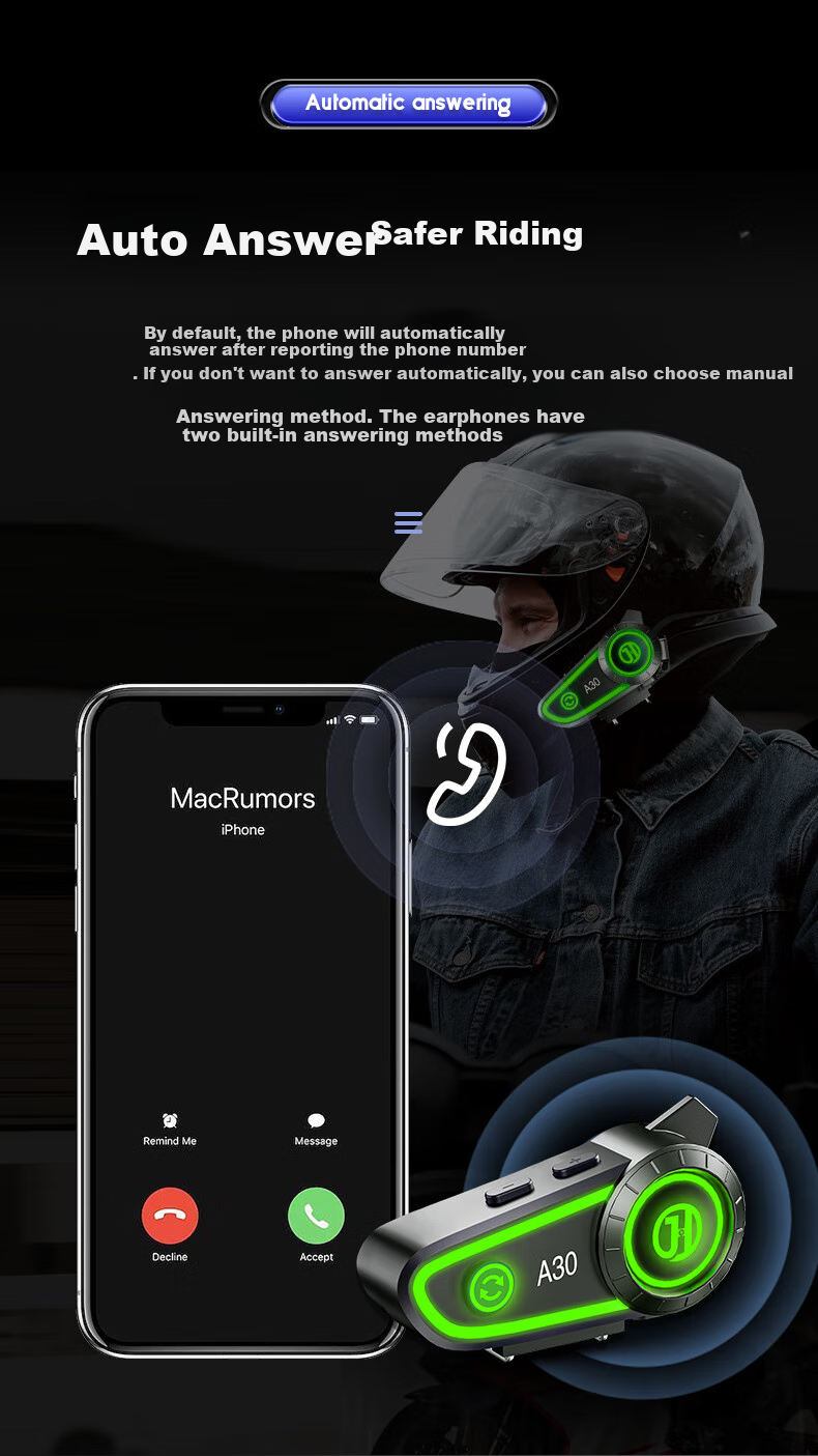 Bluetooth-гарнитура для мотошлема