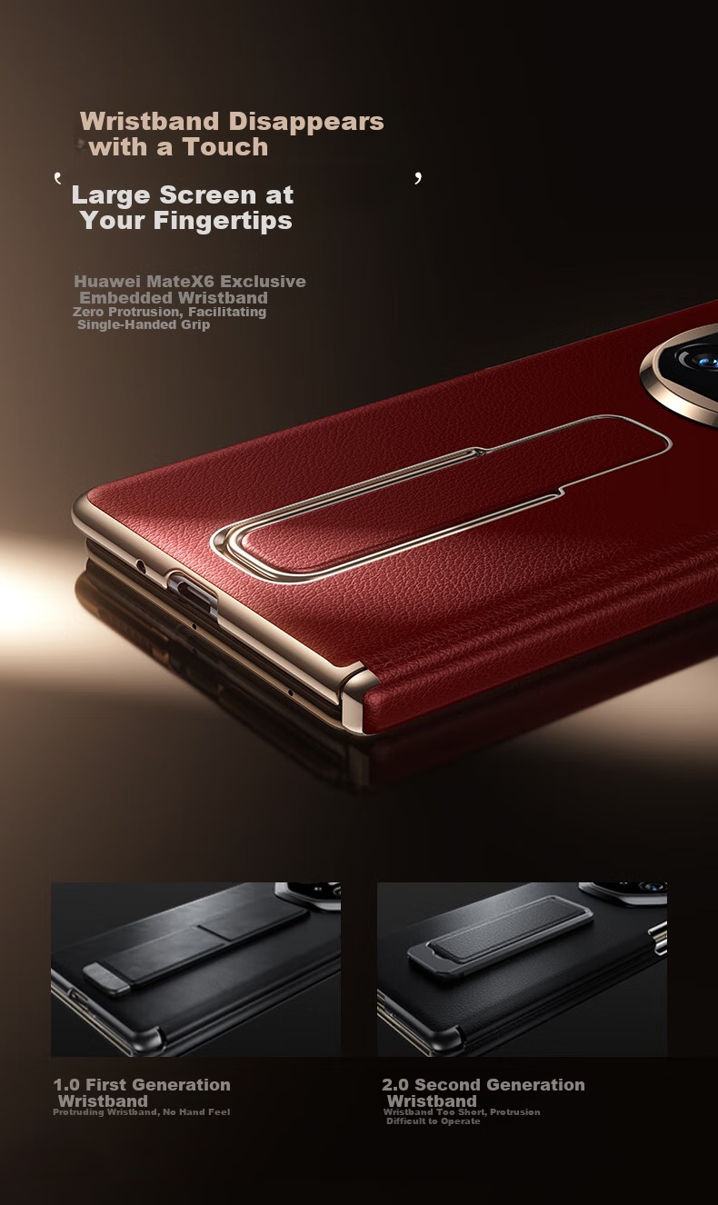 Чехол Mofei для Huawei Mate X5, магнитный, с полным охватом оси, невидимый браслет, ультратонкий бизнес-стиль, натуральная кожа