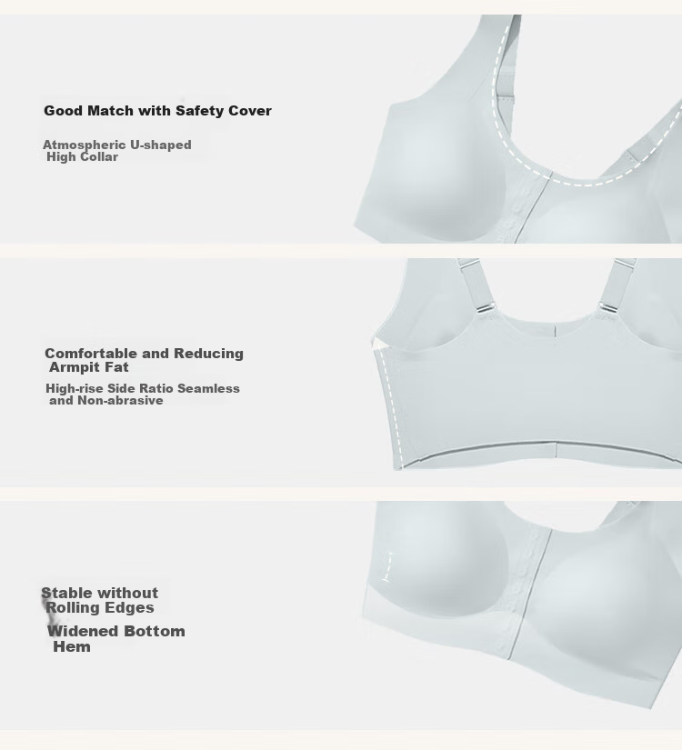 Бюстгальтер Ubras CARE postoperative bra, бесшовный, с передней застежкой, для грудных имплантов, питающий розовый, 2XL