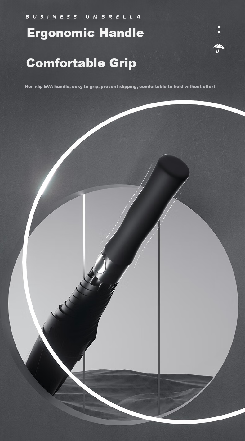 Зонт Xiaomo Long-Handle Umbrella, большой, ветрозащитный, бизнес-стиль, черный, кастомизируемый