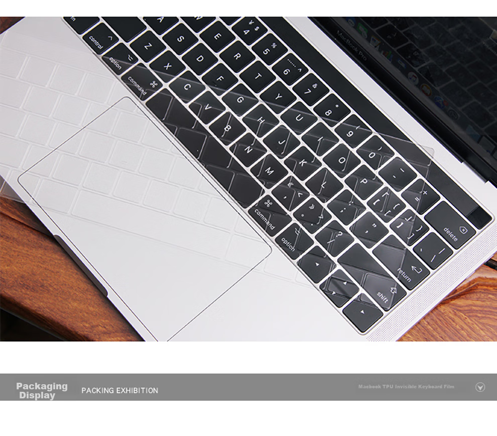 Защитная пленка для клавиатуры Jichuan для Apple MacBook Pro 13.3 дюйма (A1706/A1989) с Touch Bar, TPU, противоударная, пылезащитная, водонепроницаемая