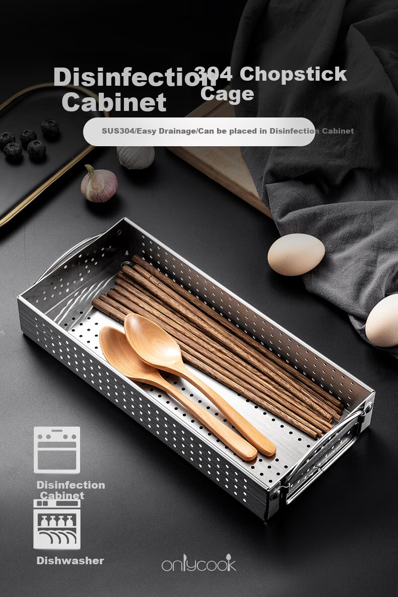 Держатель для палочек Onlycook из нержавеющей стали SUS304, для сушильного шкафа, с дренажем, 304 Сталь, Маленький размер