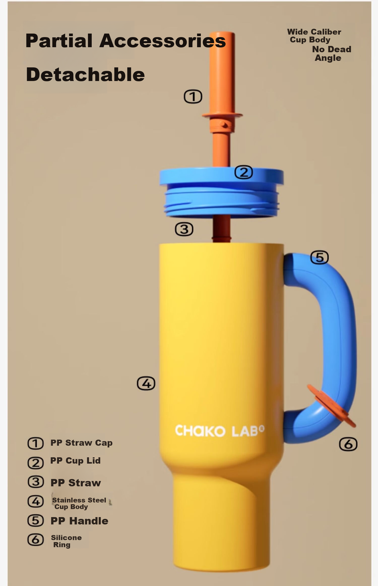 Термокружка Chakolab Office Straw Ice King, большая емкость, сохраняющая холод, из нержавеющей стали, для женщин, для автомобиля, 1100 мл, Розовый снежный шар